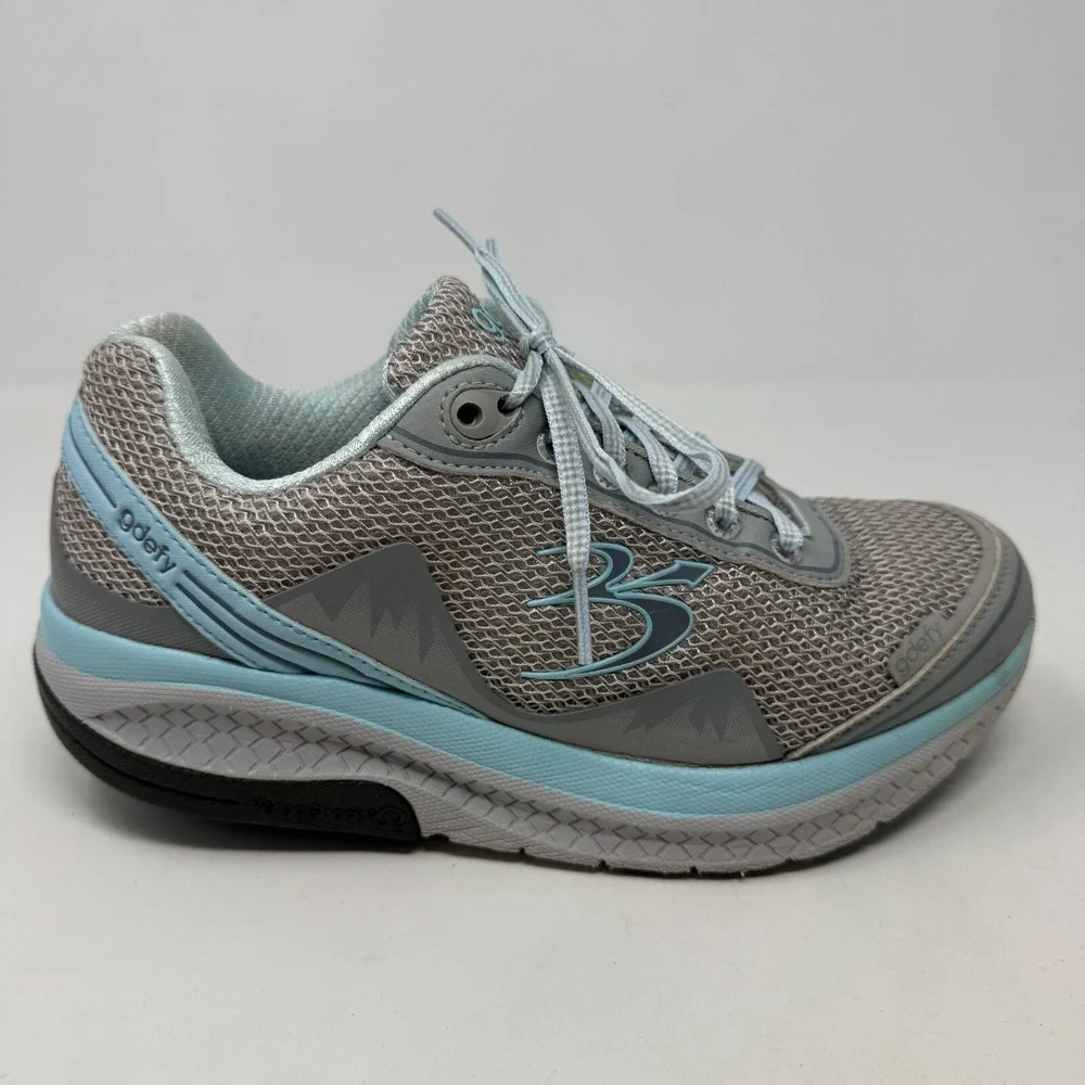 GDEFY‎ Gravity Defyer Corrective Fit Walk Gray Blue Gym Shoes Women's Size 7.5